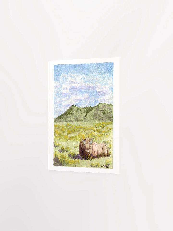Yellowstone Bison Watercolor Print product image (4)