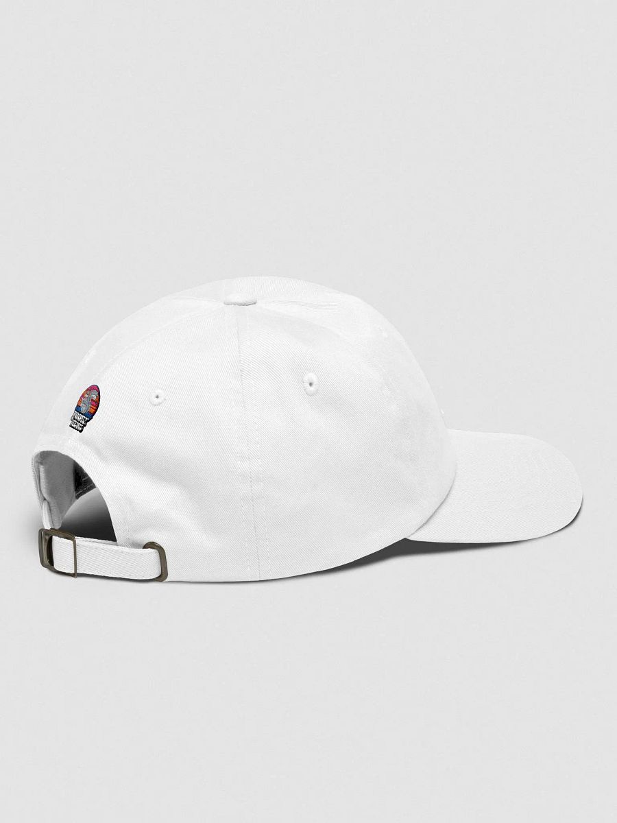 Baseball Hat Embroidered: Pooky News, circular background with pink sky product image (4)