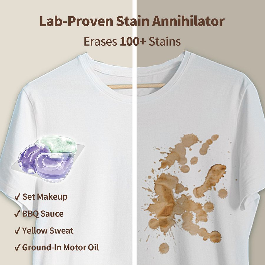 【20 cans,500pods】Lerunkey Oxygen-Infused Scented Laundry Pods 18x Cleaning Power Long-Lasting Fragrance product image (4)