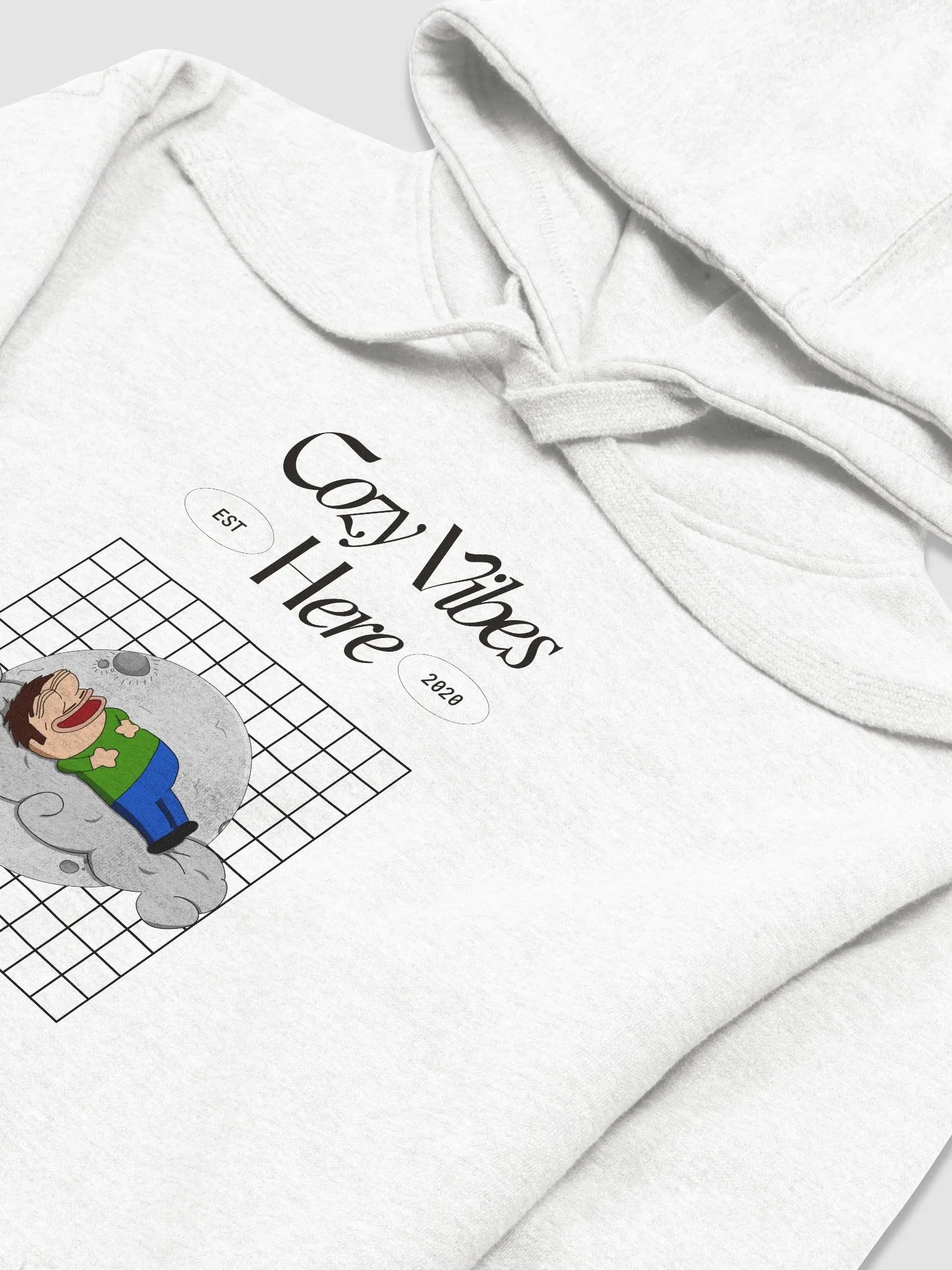 Cozy Vibes Here Hoodie (White Edition) product image (3)