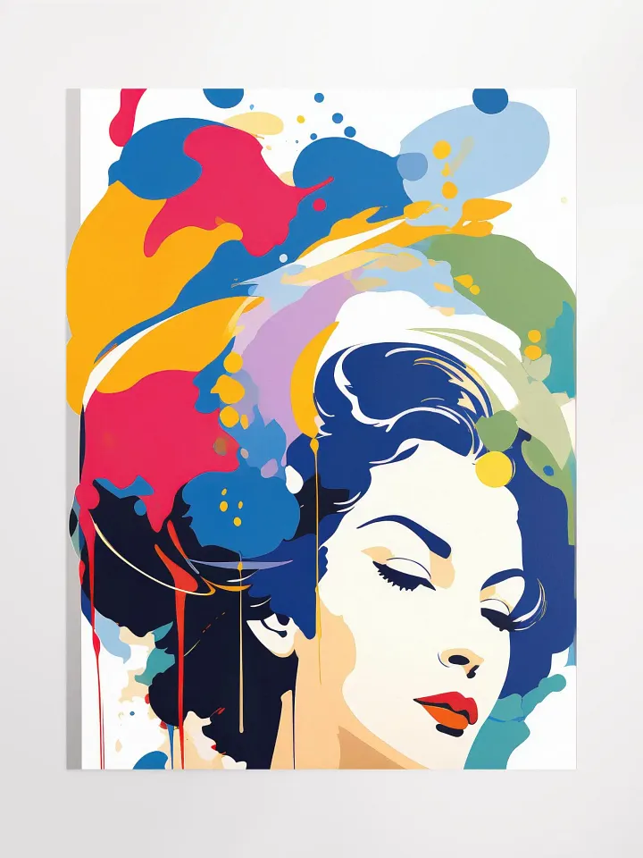 Abstract Woman v1 - Vintage Style Poster - Girly - Medium Size 18x24 Inches product image (1)