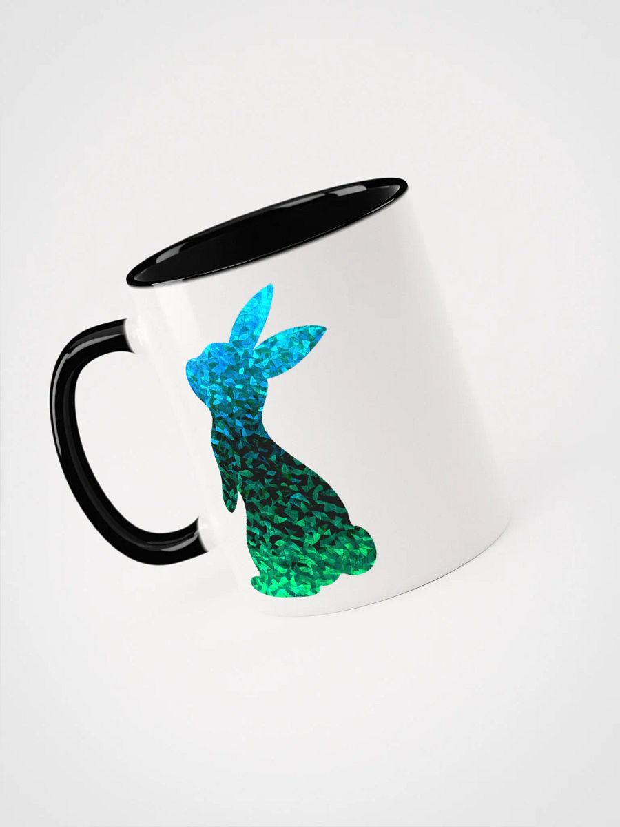 Blue & Green mosaic effect Rabbit Mug product image (3)