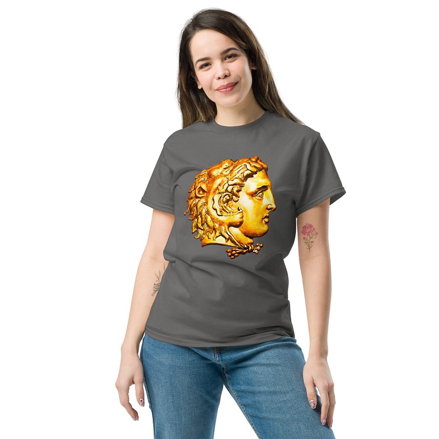 Alexander the Great of Macedon as Heracles Authentic Art from 2nd Century BC, White or Charcoal T-shirt product image (4)