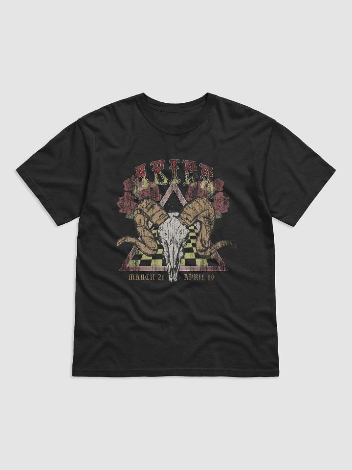 Aries Zodiac Sign Tee | Art Nouveau-Style Grunge Streetwear T-Shirt for March 21 and April 19 Birth Months product image (7)
