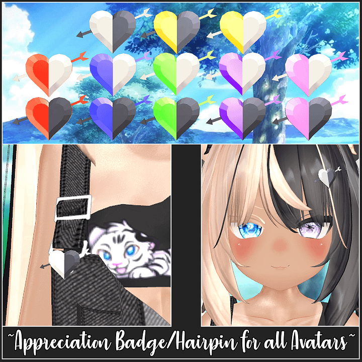 Heart Badge/Hairpin for All Avatars product image (1)