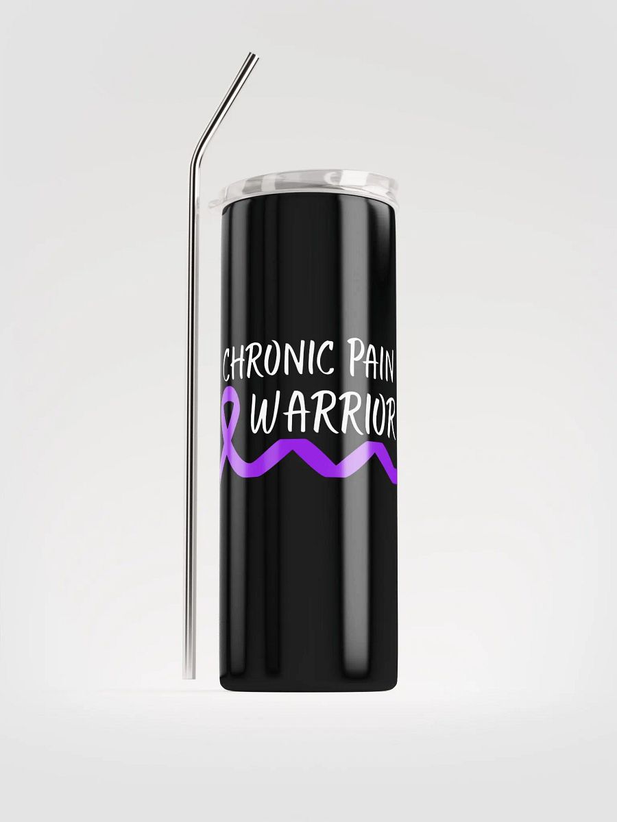 Chronic Pain Warrior Bottom Ribbon stainless steel Tumbler (20oz) product image (1)