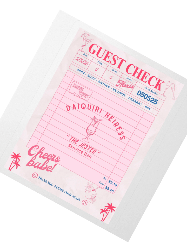CHECK PLEASE! DAIQUIRI STICKER product image (6)