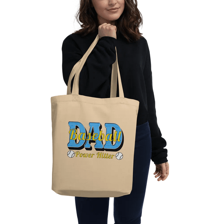 Dad Baseball Power Hitter Eco-friendly Tote product image (2)