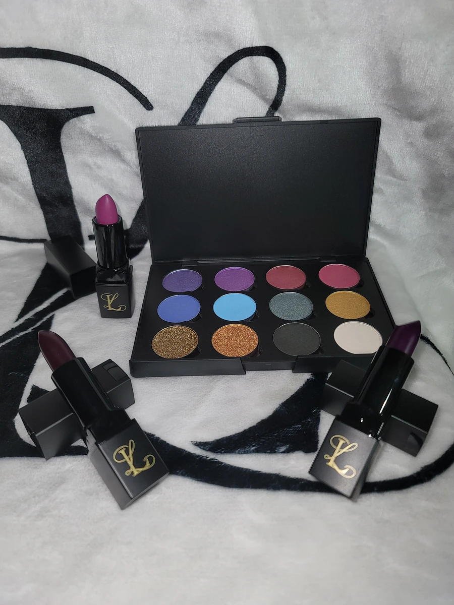 LL 12 Color Eyeshadow Pallett & Lipstick Package (3 LL Lipsticks) product image (1)