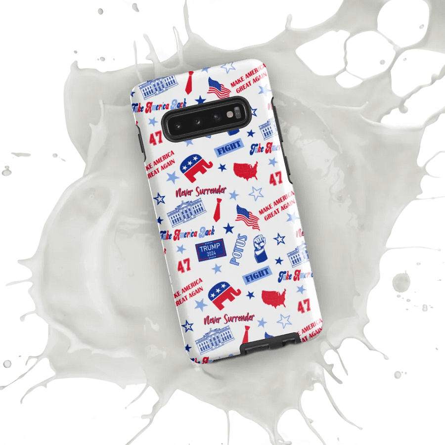 Trump 2024 Republican Patriot Make America Great Again White Pattern Phone Case for Samsung product image (9)