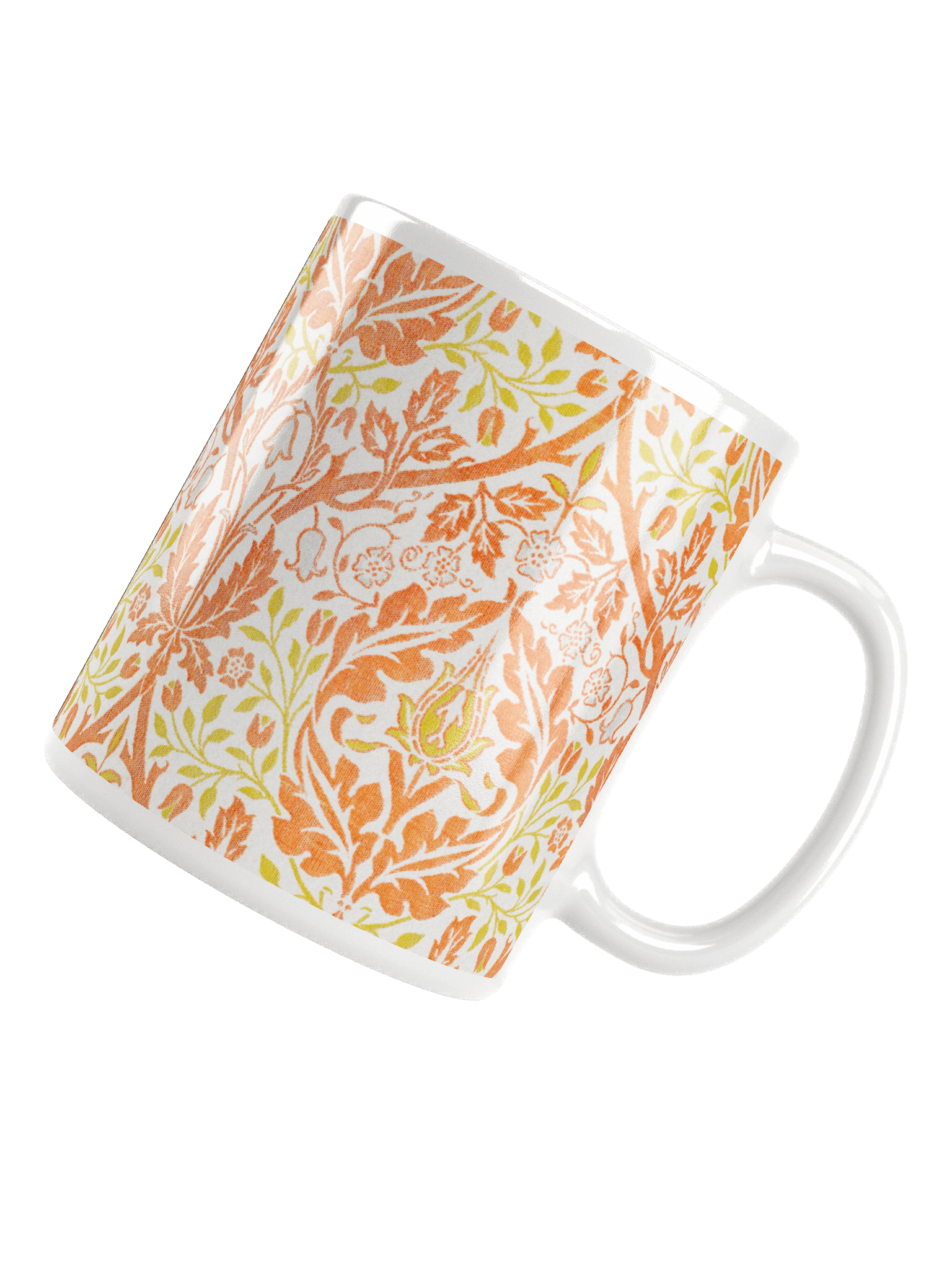 Floral Harmony White Glossy Mug product image (5)