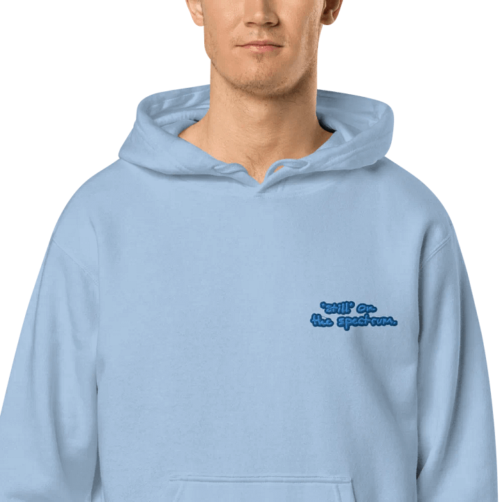 *still* on the spectrum (L.C. creek design) embroidered pigment hoodie product image (1)