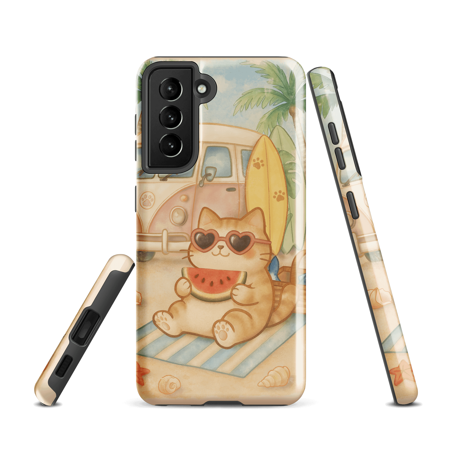 Summer Surf Cat - Samsung phone cover product image (1)