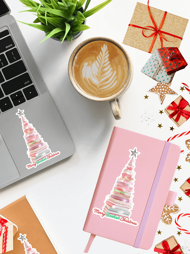 Merry Bookish Christmas Sticker product image (1)