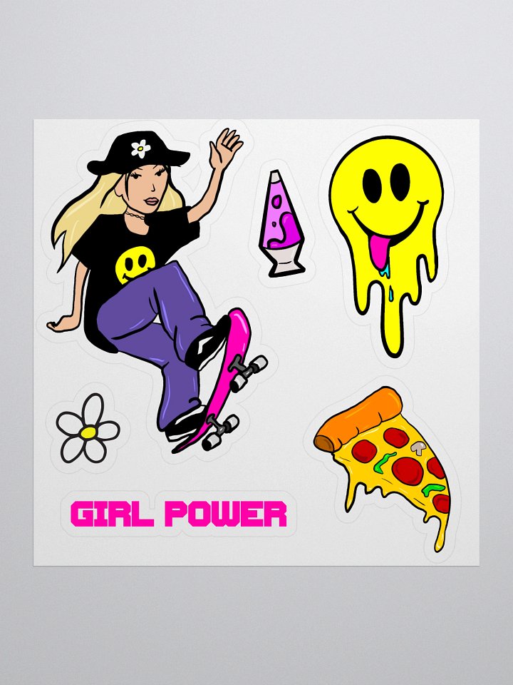 Skater Girl Sticker Set 1 product image (1)