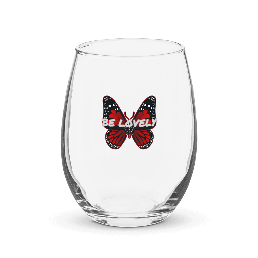 Be Lovely Butterfly Stemless Wine Glass product image (1)