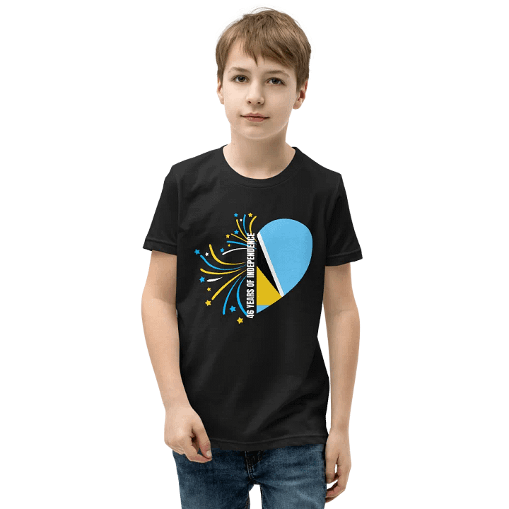 46 Years of Independence Heart Youth T-Shirt product image (2)