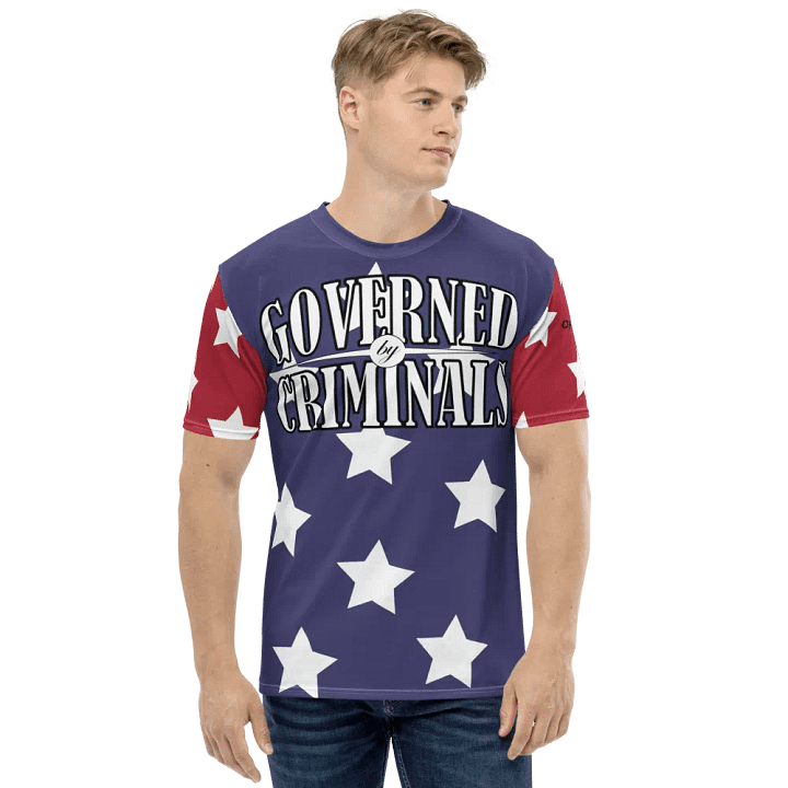 Governed By Criminals - USA - Red/Blue Stars - Crew Neck T-Shirt product image (1)