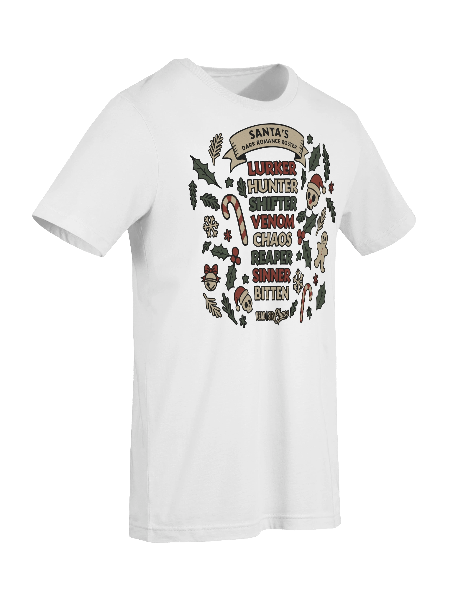 Santa's Dark Romance Roster Tshirt (Light Colors) product image (9)