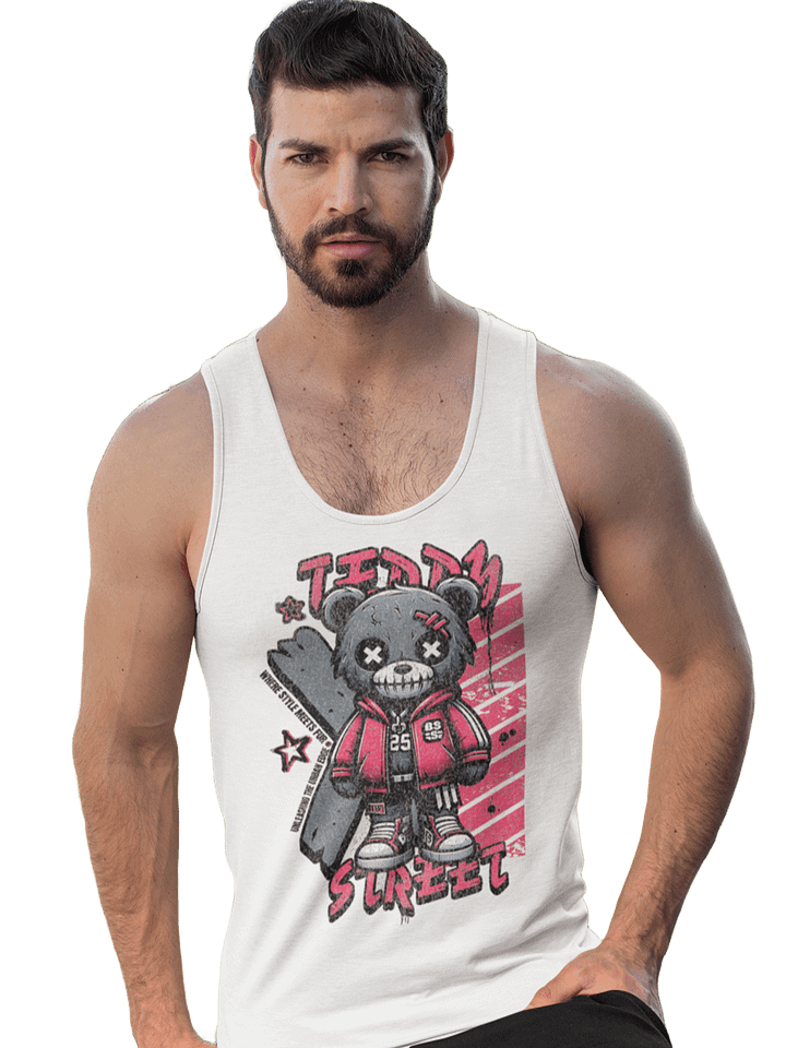 Haunted Teddy Bear | Jersey Tank by Bella+Canvas product image (1)
