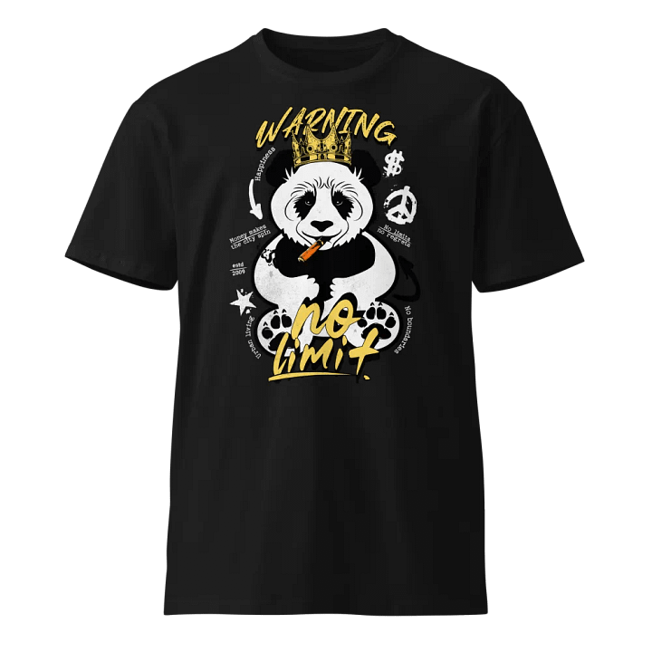 Royal Panda Warning Unisex T-Shirt product image (1)