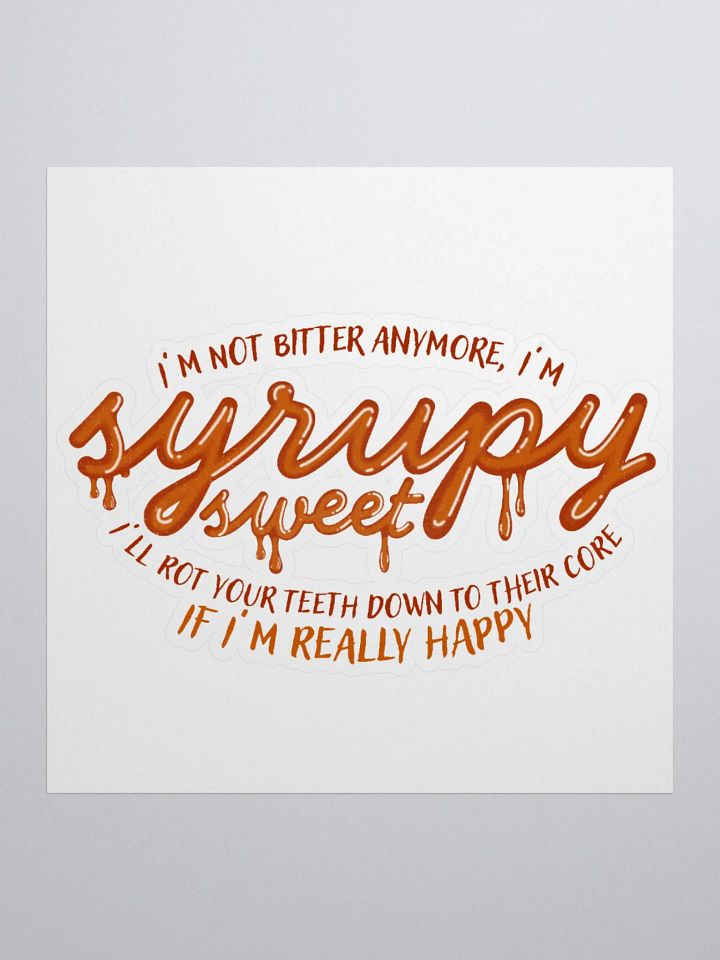 syrupy sweet die cut sticker product image (1)