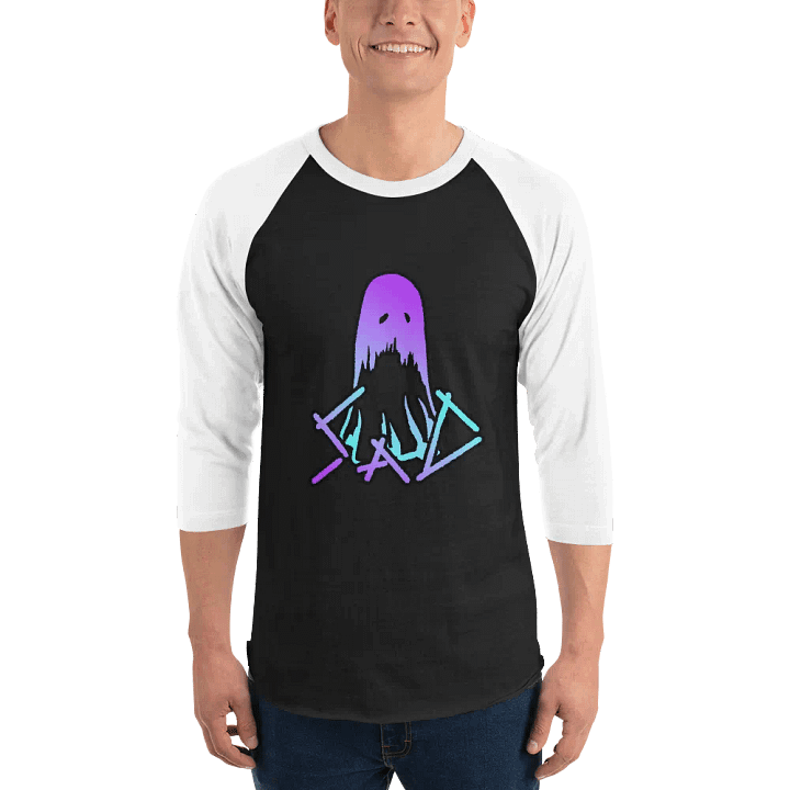 SaD 3/4 Two-Tone Tee (Raglan Tee) Logo - Purple and Blue product image (1)