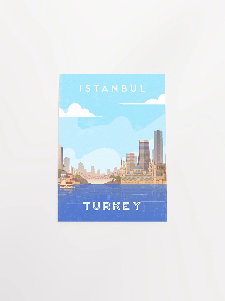 Istanbul, Turkey — Retro travel minimalist poster, retro travel art, retro travel wall art, vector art product image (9)
