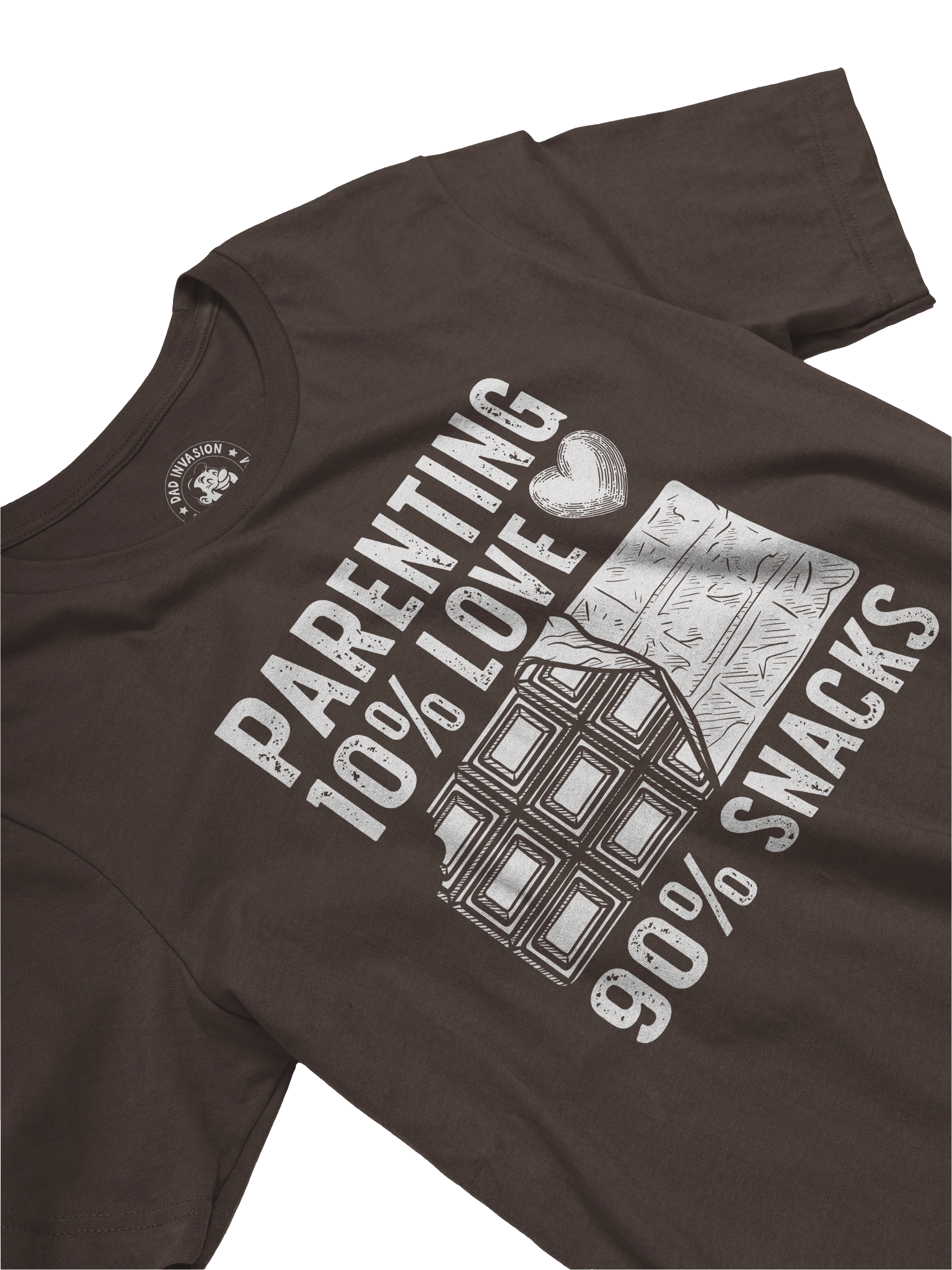 Funny Dad T-Shirt – Parenting 10% Love 90% Snacks product image (2)