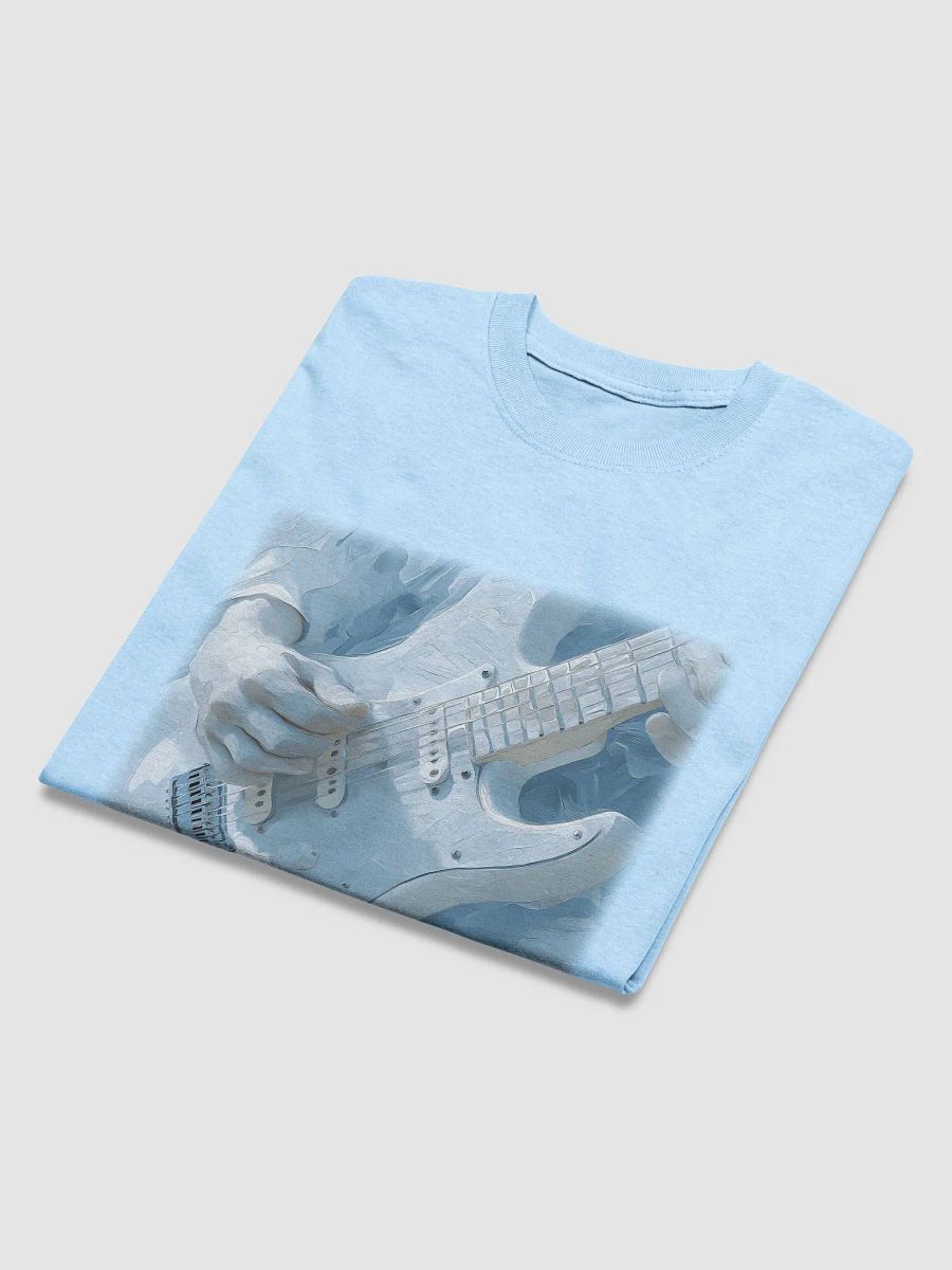 Painting of white electric guitar being played #1 product image (5)