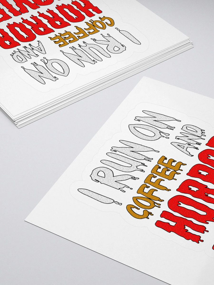 I Run On Coffee And Horror Movies Sticker product image (4)