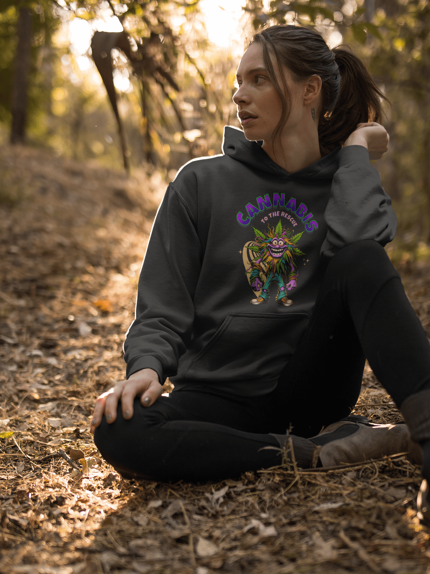 Cannabis to the Rescue | Premium Unisex Hoodie | Funny Weed Pullover for Chill Vibes product image (2)