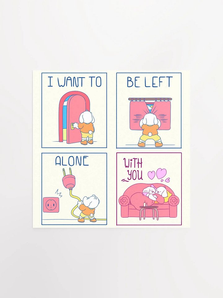 Chub and Buff Mini "Alone" Paper Print product image (1)