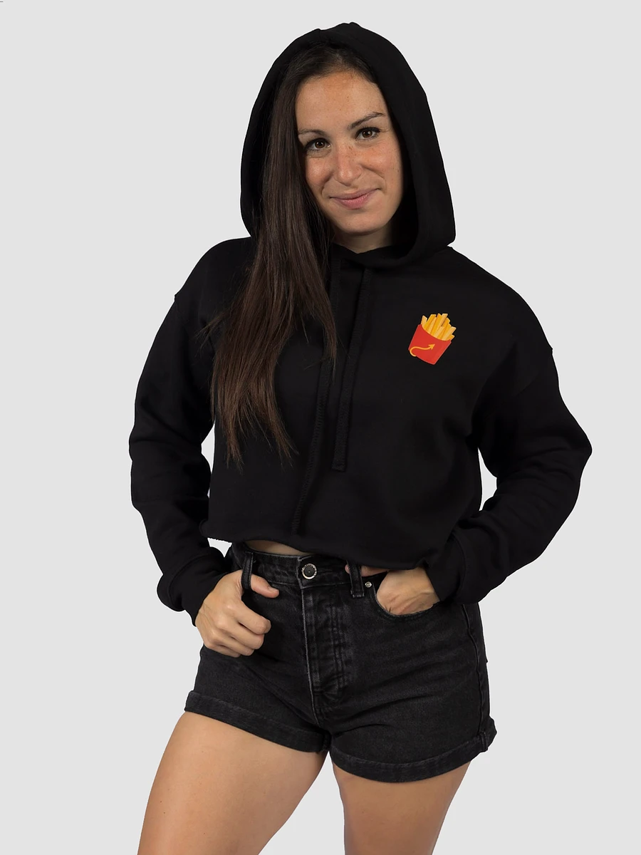 French Fry Fan Club Cropped Hoodie - Black product image (6)
