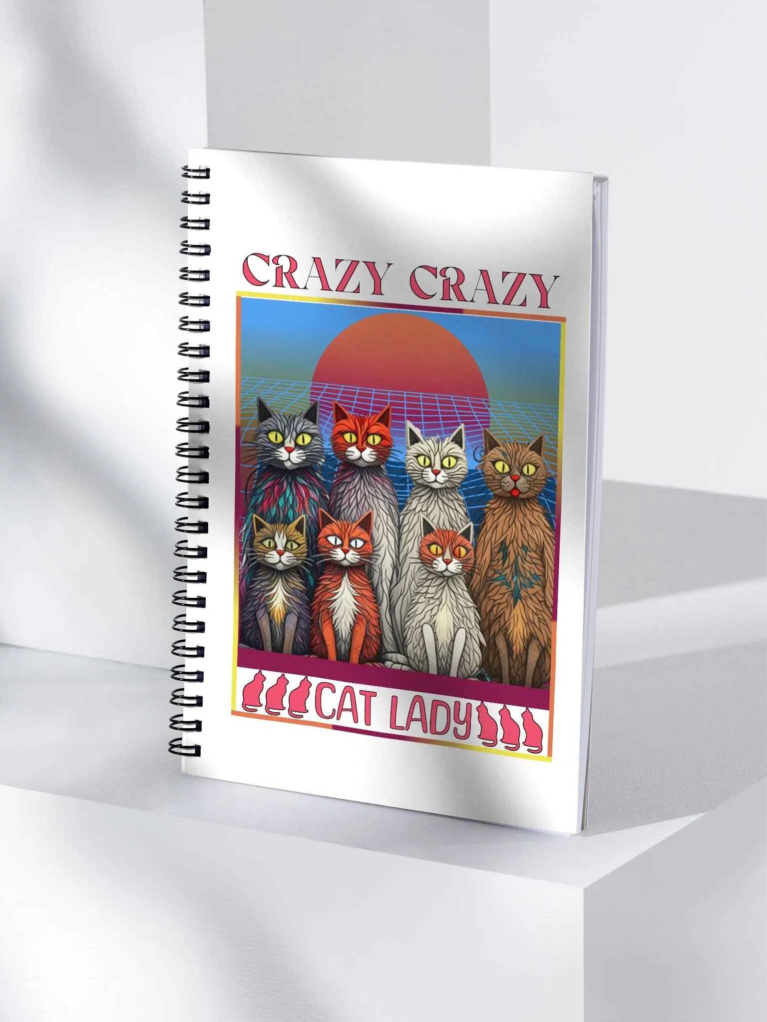 Crazy Crazy Cat Lady Spiral Notebook product image (3)