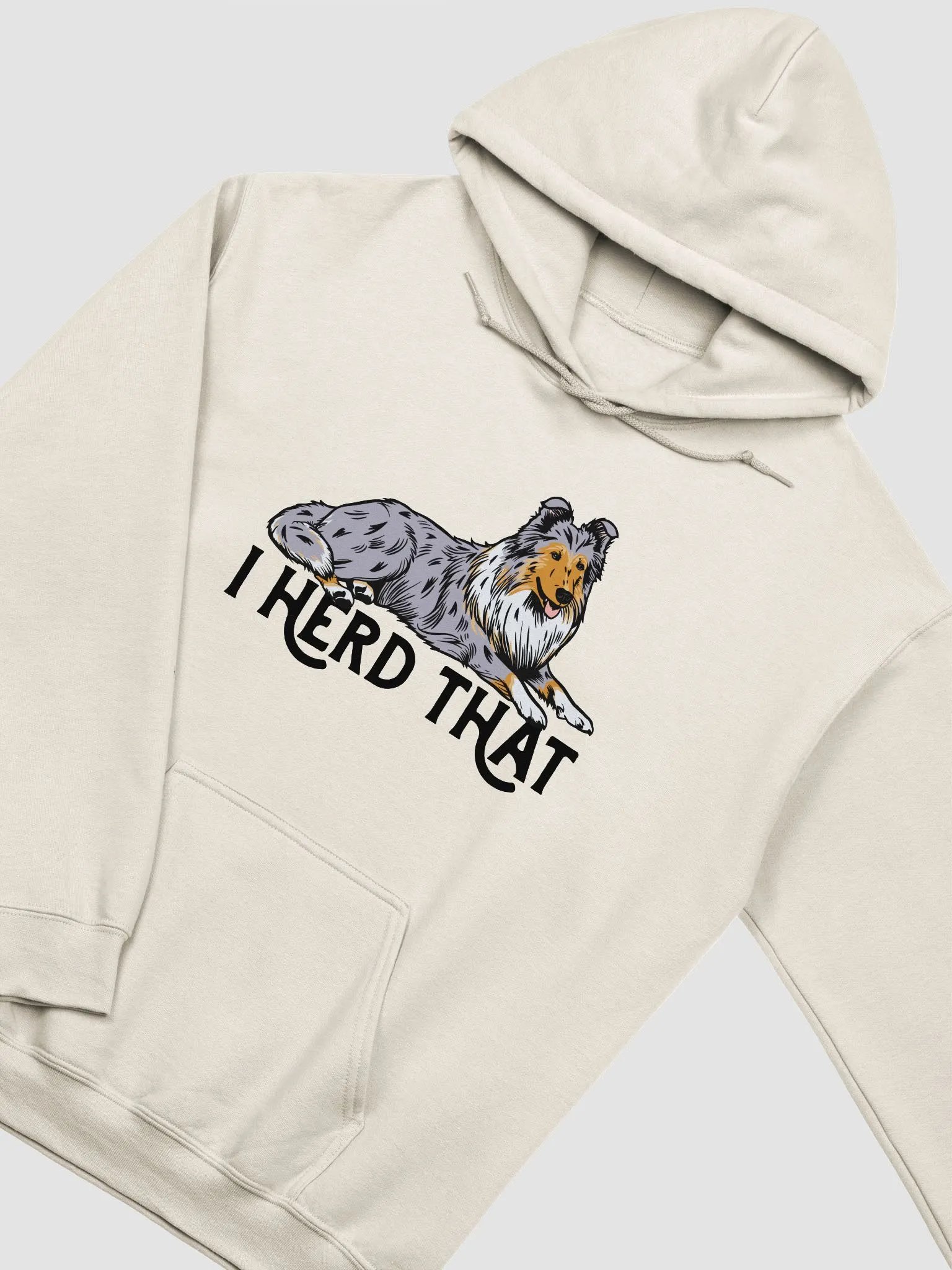I Herd That Hooded Sweatshirt of a Rough Collie (Blue Merle) | Funny Hoodie for Herding Dog Paw-rents product image (19)