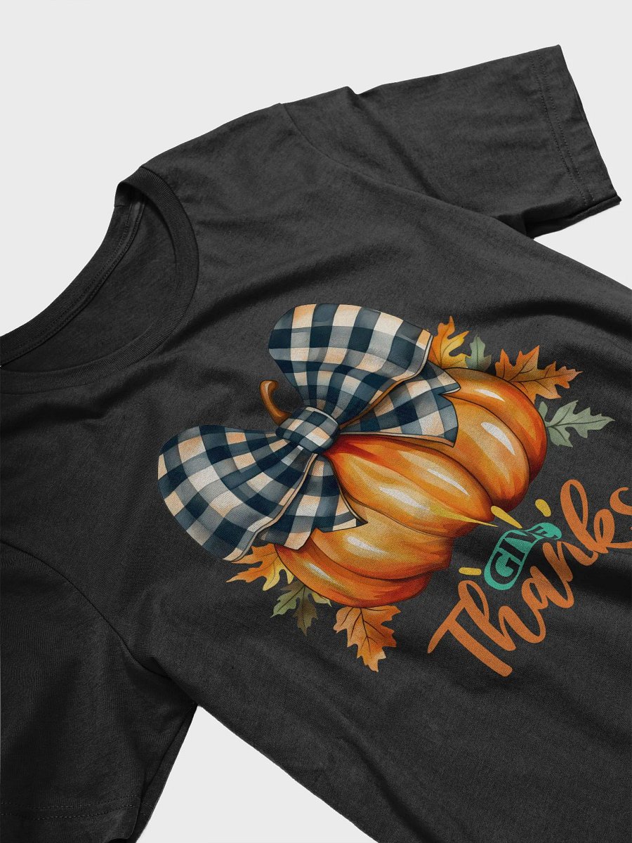 Give Thanks Pumpkin Plaid T-Shirt product image (6)