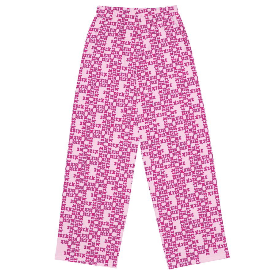 Kiss Me Pattern | All-Over Print Unisex Wide-Leg Pants product image (5)