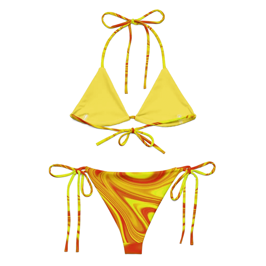 Bikini Set - Yellow and Red Digital Fluid Art product image (5)