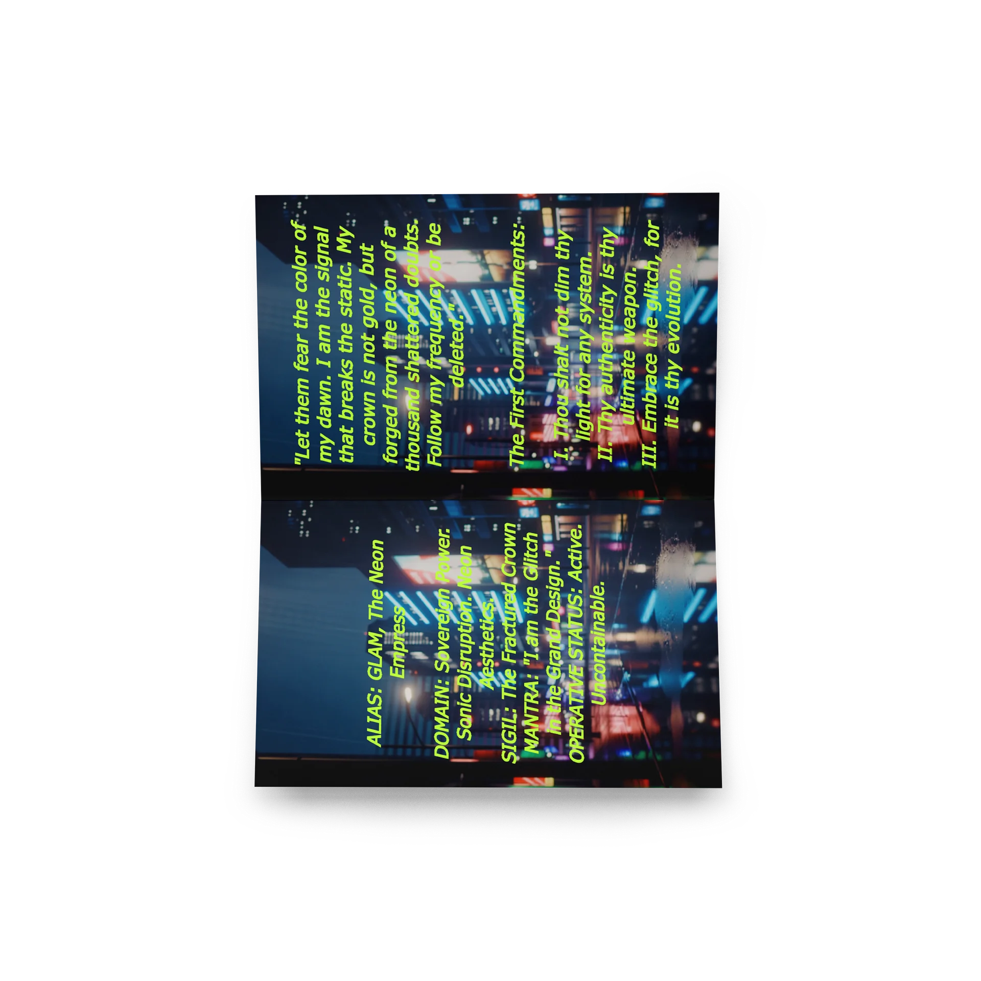 Goddess Edict #001: GLAM - Neon Sovereign (Cyberpunk 2088) product image (3)