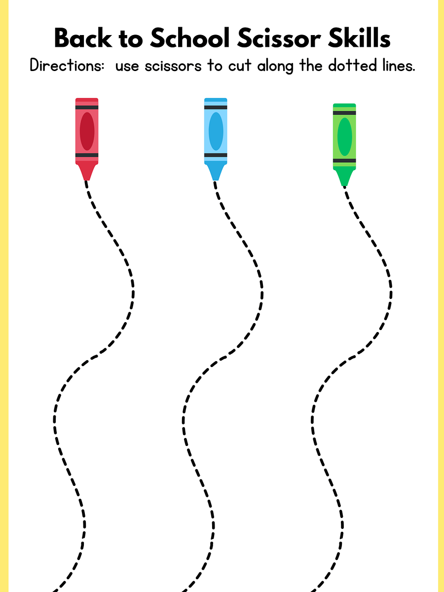 Cutting Exercise Template for Kids product image (3)