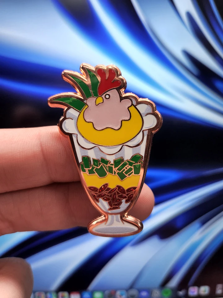 Enamel Pin - Zodiac Drinks - Three Color Rooster Dessert product image (1)