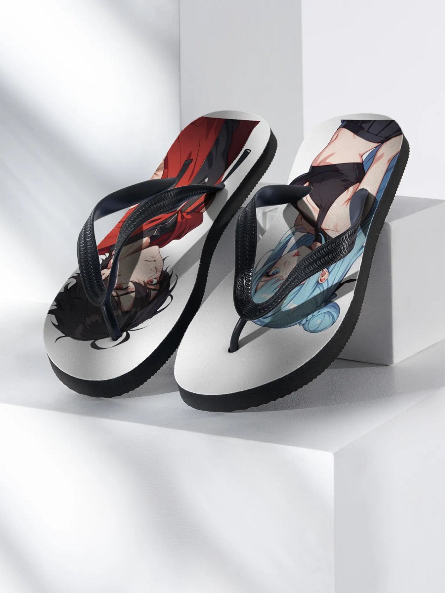 Dahlia and Chaos Flip Flops product image (1)