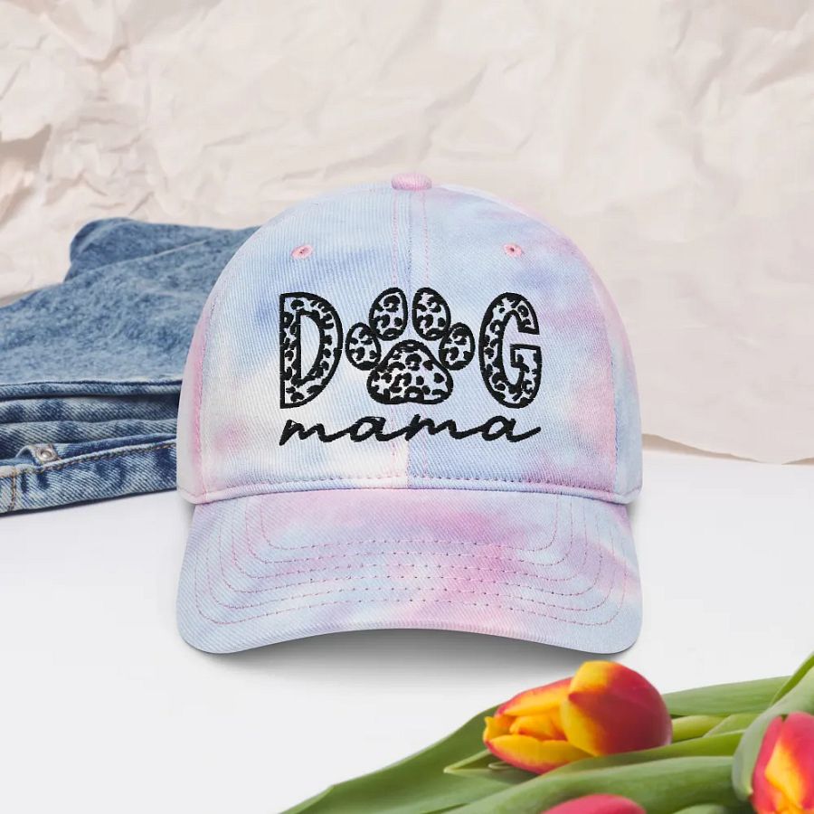 Leopard Print Dog Mama Tie-Dye Hat(Embroidered) | Cute Leopard Print Hat for Dog Moms product image (12)