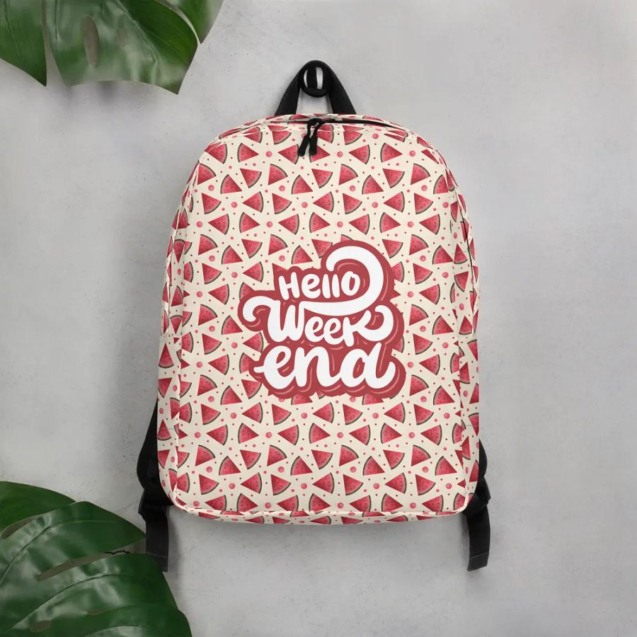 Hello Weekend Watermelon All Over Print Backpack product image (3)