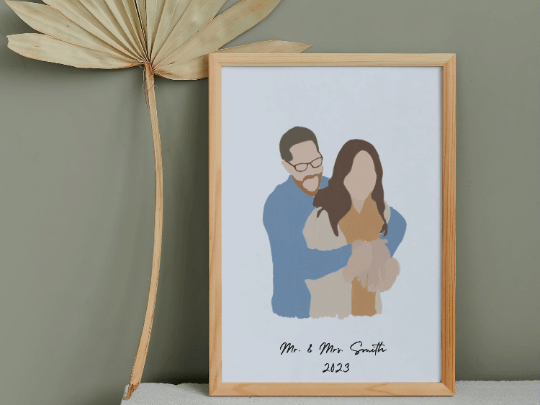 Custom Oil Portrait illustration Custom Family Portrait Painting Faceless Portrait Custom Family Portrait Oil Illustration product image (7)