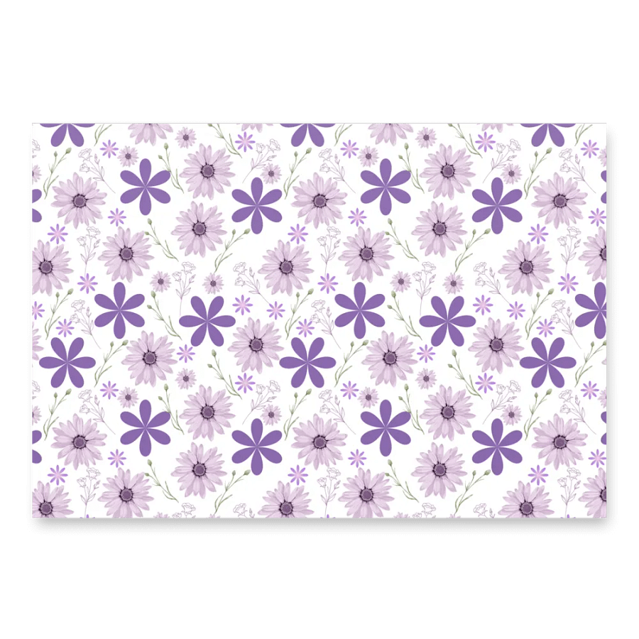 Purple Floral Fantasy Wrapping Paper Set product image (1)
