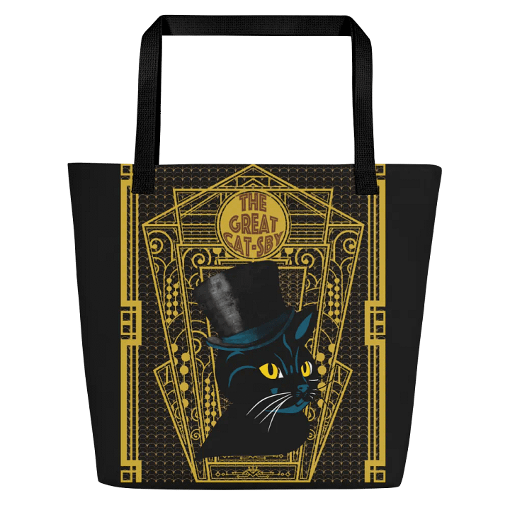 The Great Cat-sby Hand-drawn Art Deco Gold Bag product image (2)