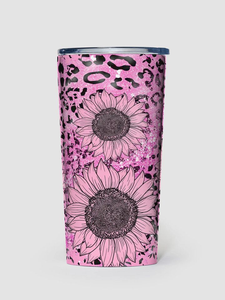 Leopard Sunflower Stainless Steel Tumbler gift for ladies moms daughters product image (1)