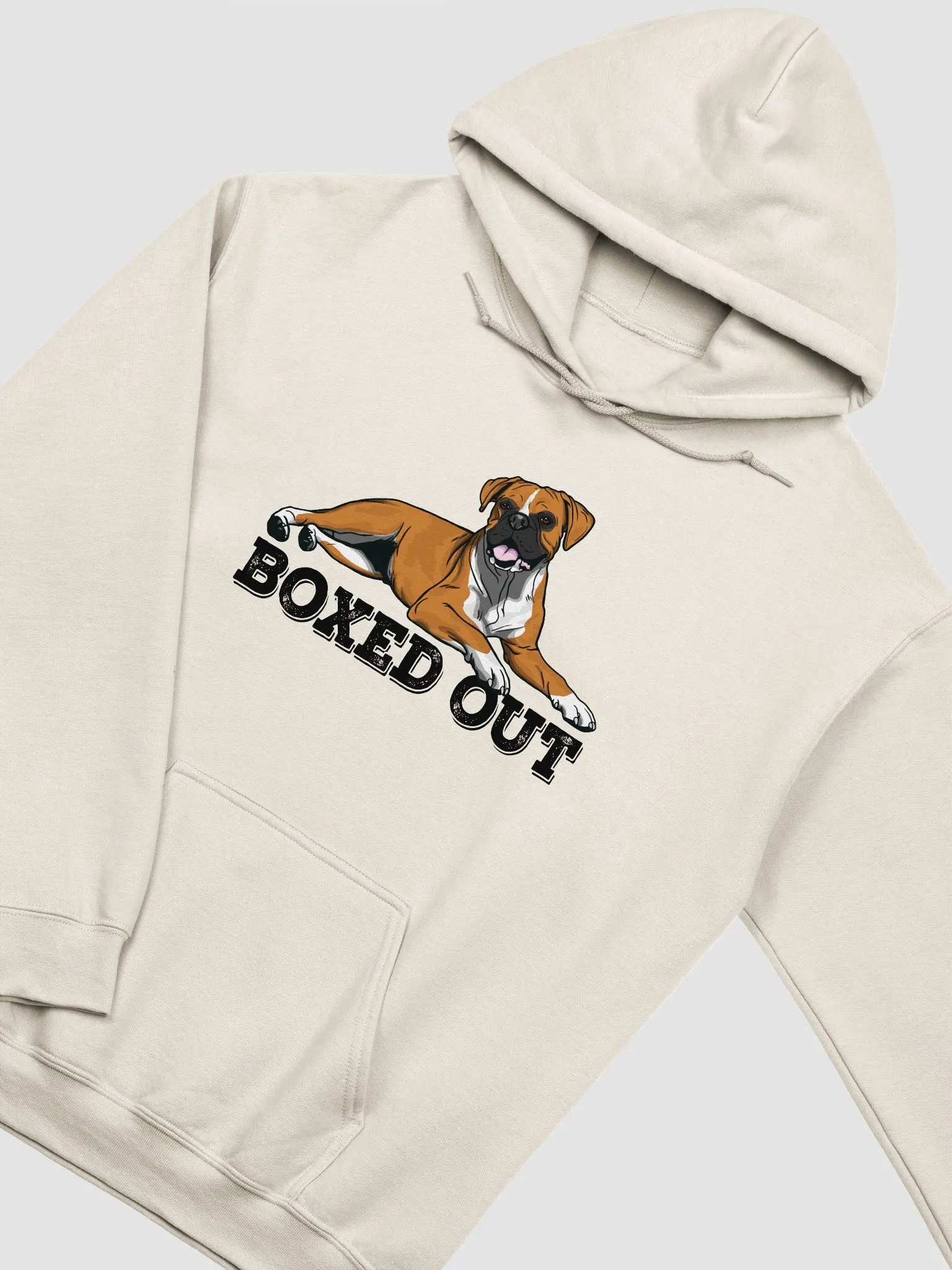 Boxed Out Hooded Sweatshirt of a Boxer Dog | Funny Hoodie for Boxer Paw-rents product image (23)